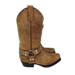 Rudel Women's Western Harness Boots Brown 6 New